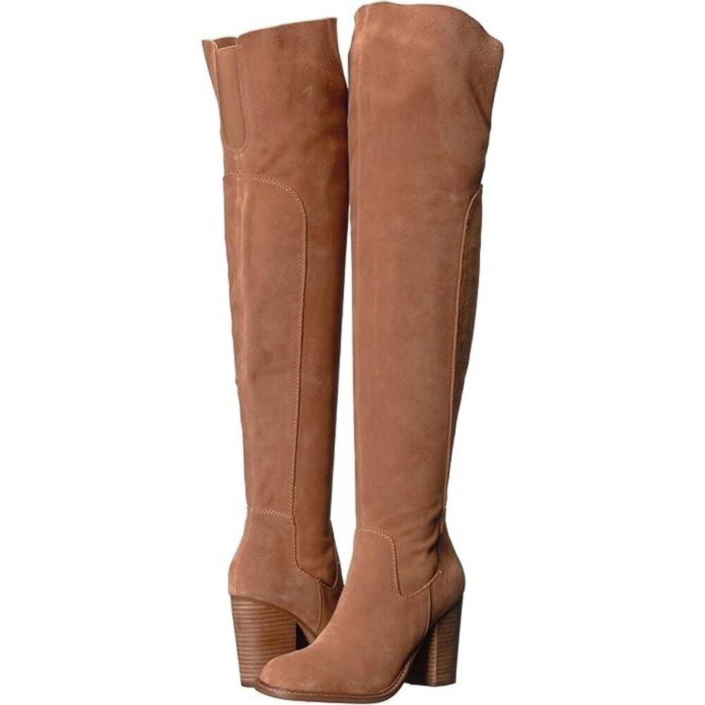 Kelsi Dagger Brooklyn Logan Bootie Womens 8 Chestnut Over the Knee Boots ZAP800